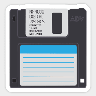 Floppy Disk (Charcoal Colorway) Analog / Computer Sticker